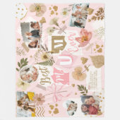 Best Mum Ever Mother's Day Scrapbook Photo Collage Fleecedecke (Vorderseite)