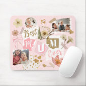 Best Mum Ever Mother's Day Scrapbook Photo Collage Mousepad (Mit Mouse)