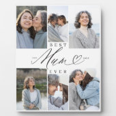 Best Mum Ever Mum Script Herzfoto Collage Fotoplatte (Vorderseite)