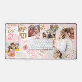 Best Mum Ever Personalized Scrapbook Photo Collage Schreibtischunterlage (Tastatur & Maus)