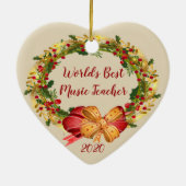 Best Music Teacher Antiquariat Weihnachten Keramik Ornament (Hinten)