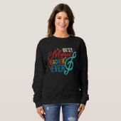 Best Music Teacher Ever Education Notes Instrument Sweatshirt (Vorne ganz)