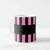Best NACHBARER PRO PINK Stripes Individuelle Name Kaffeetasse (Vorderseite Links)