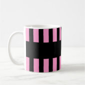 Best NACHBARER PRO PINK Stripes Individuelle Name  Kaffeetasse (Links)