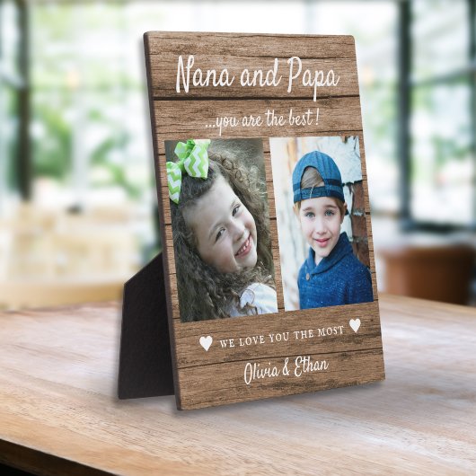 Best Nana And Papa Grandkids Names 2 Photo Wood Fotoplatte