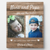 Best Nana And Papa Grandkids Names 2 Photo Wood Fotoplatte (Vorderseite)