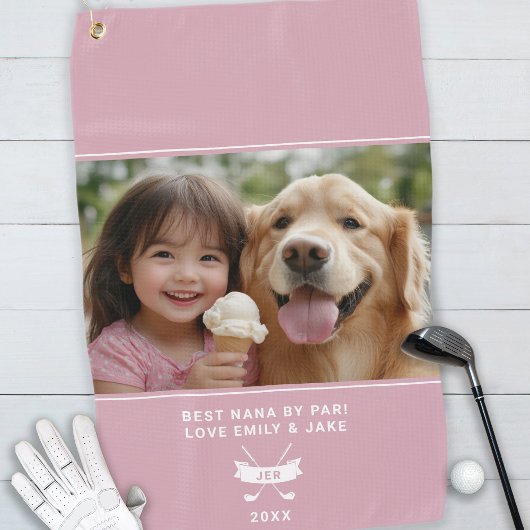 Best Nana by Par Fun Foto Golfer Modernes Design Golfhandtuch
