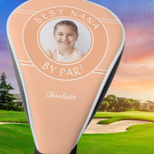 Best Nana by Par Oma Foto Custom Peach Fun Golf Headcover