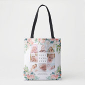 BEST NANA EVA 8 Foto Collage Pink Floral Custom Tasche (Vorderseite)
