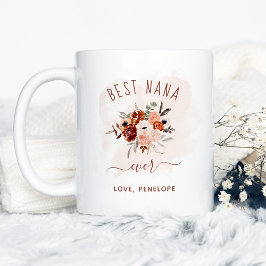 Best Nana Ever | Boho Terracotta Floral Kaffeetasse