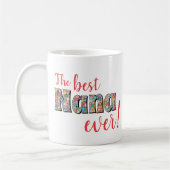 Best Nana Ever Bold Floral Pink Foto Kaffee Tasse (Links)