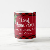 Best Nana ever Christmas classic Red Kariert Holly Kaffeetasse (Mittel)