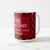Best Nana ever Christmas classic Red Kariert Holly Kaffeetasse (VorderseiteRechts)