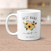 Best Nana Ever | Hübsche rustikale Sonnenblumen Kaffeetasse