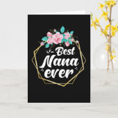 Best Nana Ever Karte (Gelbe Blume)