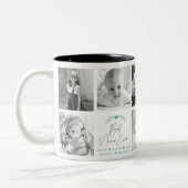 Best Nana Ever Modernes Drehbuch 8 Foto Collage Ni Zweifarbige Tasse (Links)