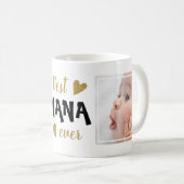 Best Nana je 2 Foto Black and Gold Kaffee Tasse (VorderseiteRechts)