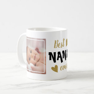 Best Nana je 2 Foto Black and Gold Kaffee Tasse