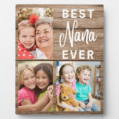 Best Nana je Grandkids 3 Picture Collage Wood Fotoplatte (Vorderseite)