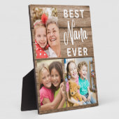 Best Nana je Grandkids 3 Picture Collage Wood Fotoplatte (Seite)