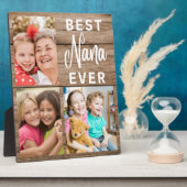 Best Nana je Grandkids 3 Picture Collage Wood Fotoplatte (Seite)