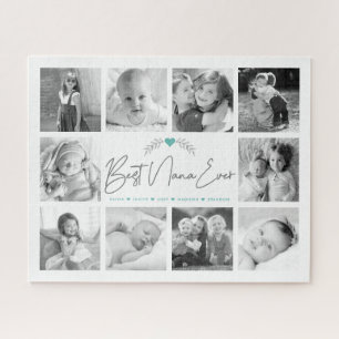 Best Nana je Modernes Script 10 Foto Collage Chic Puzzle
