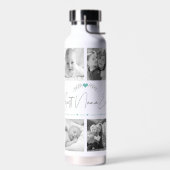 Best Nana je Modernes Script 10 Foto Collage Chic Trinkflasche (Links)