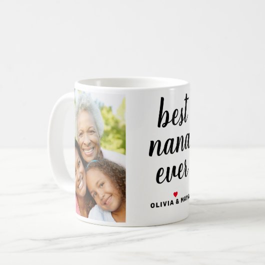 Best Nana je Personalisiert Mütter Tag Foto Kaffeetasse (Vorderseite Links)
