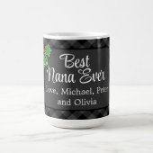 Best Nana je Weihnachten Klassik grau Kariert Holl Kaffeetasse (Mittel)