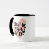 Best Nana jemals Black Pink Heart Tasse (Vorderseite Links)