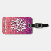 BEST NANA JEMALS GLITZER CUSTOM TYPOGRAPHIE GEPÄCKANHÄNGER (Vorderseite horizontal)