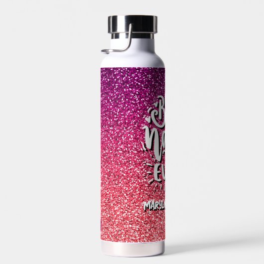 BEST NANA JEMALS GLITZER CUSTOM TYPOGRAPHIE TRINKFLASCHE (Rechts)