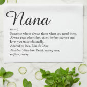 Best Nana, Oma, Granny Definition Script Geschirrtuch (Gefaltet)