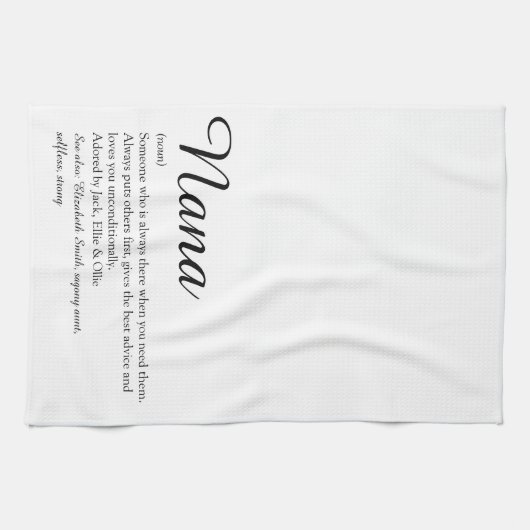 Best Nana, Oma, Granny Definition Script Geschirrtuch (Horizontal)