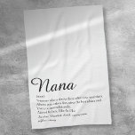 Best Nana, Oma, Granny Definition Script Geschirrtuch<br><div class="desc">Personalisieren Sie für Ihre Oma,  Großmutter,  Oma,  Nan,  Kindermädchen oder Abuela ein einzigartiges Geschenk für Geburtstage,  Weihnachten,  Muttertag oder jeden Tag,  den Sie gewollt haben,  um zu zeigen,  wie viel sie Ihnen bedeutet. Ein perfekter Weg,  ihr zu zeigen,  wie phantastisch sie jeden Tag ist. Entwickelt von Thisisnotme©</div>