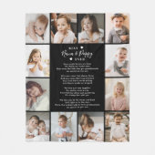 Best Nana & Poppy je 12-Foto Collage Modern Fleecedecke (Vorderseite)