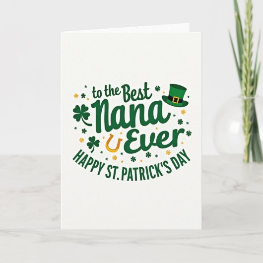 Best Nana St Patricks Day Card Karte (Vorderseite)