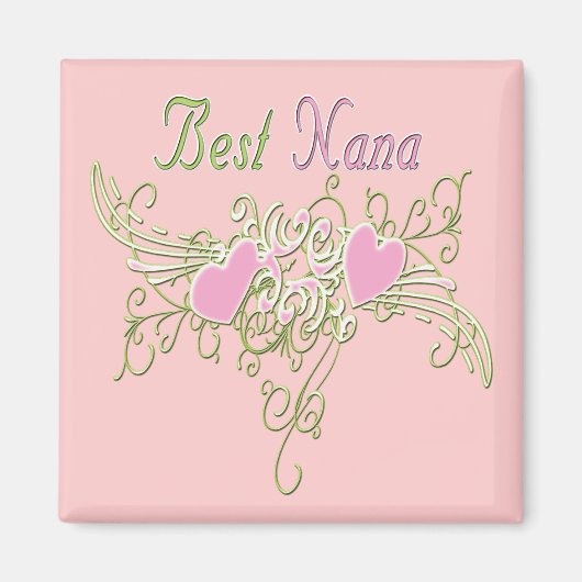 Best Nana Swirling Hearts Magnet (Vorne)