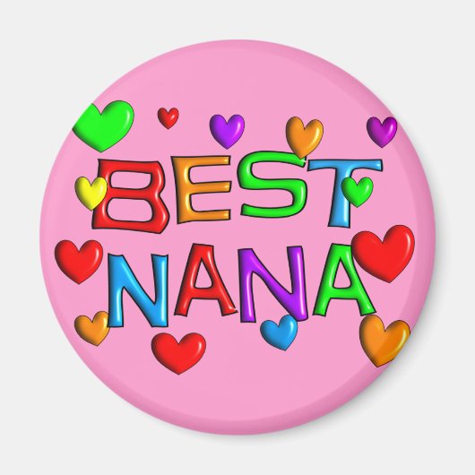 Best Nana T - Shirt & Geschenke Magnet (Vorne)