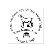 Best Nanna Ever Milk Goat Rücksendeadresse Gummistempel (Prägung)