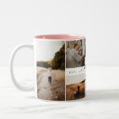 Best Nanny Ever | Elegantes Skript 8 FotoCollage Zweifarbige Tasse (Links)