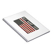 Best Nanny Ever Patriotic Vintage Flag Shirt Desig Notizblock (Rechte Seite)