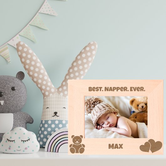 Best Napper Ever, Funny Niedlich Personalisiert Ba Geätzte Rahmen