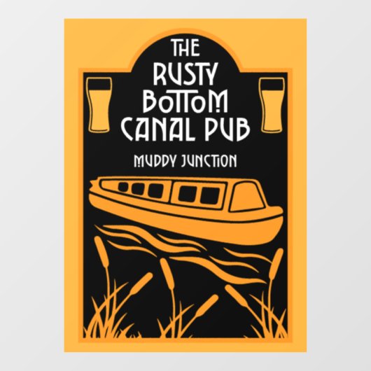 Best Narrowboat Pubs Fensteraufkleber (Blatt)
