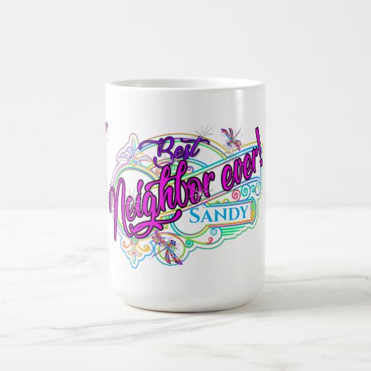 Best Neighbor jemals! Geschenkcocktail personalisi Kaffeetasse (Mittel)