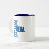 Best. Nephew. Immer.(Blau) Zweifarbige Tasse (Vorderseite Links)