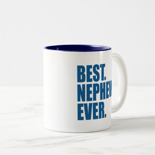 Best. Nephew. Immer.(Blau) Zweifarbige Tasse (VorderseiteRechts)