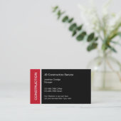 Best New Construction Business Cards Visitenkarte (Stehend Vorderseite)