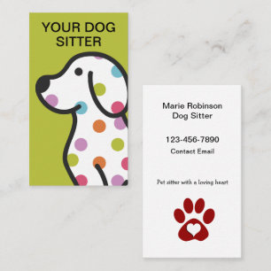 Best New Dog Sitter Kontakt Visitenkarten Visitenkarte