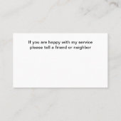 Best New House Painter Business Cards Visitenkarte (Rückseite)